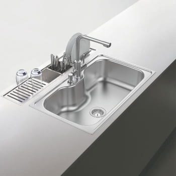 Escorredor Profundo Tramontina para Canal Organiz. Aço Inox Scotch Brite Sobrepor 15x15cm 94534010