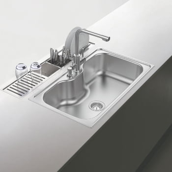 Escorredor Tramontina para Canal Organizador Aço Inox Scotch Brite para Sobrepor 15x15 cm 94534012
