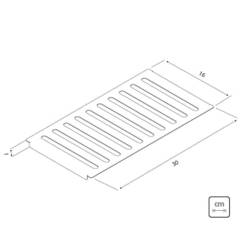 Escorredor Tramontina para Canal Organizador em Aço Inox Scotch Brite para Sobrepor 30x15cm 94534013