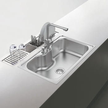 Escorredor Tramontina para Canal Organizador em Aço Inox Scotch Brite para Sobrepor 30x15cm 94534013