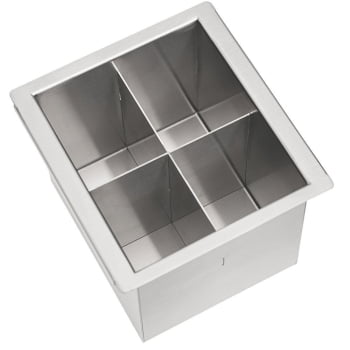 Escorredor Porta Talheres Tramontina p/ Canal Organ. Aço Inox Scotch Brite Sobrepor 15x15cm 94534014 Escorredor Porta Talheres Tramontina p/ Canal Organ. Aço Inox Scotch Brite Sobrepor 15x15cm 94534014