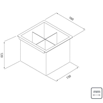 Escorredor Porta Talheres Tramontina p/ Canal Organ. Aço Inox Scotch Brite Sobrepor 15x15cm 94534014