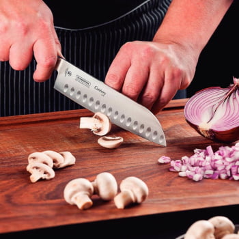 Faca Santoku Century com Lâmina em Aço Inox e Cabo em Policarbonato 7" 24020107