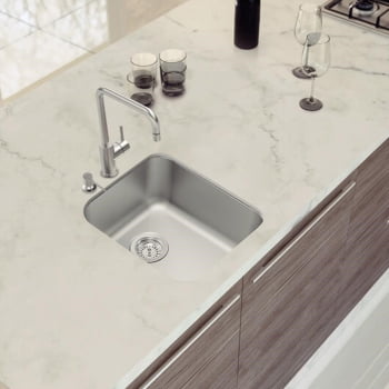 Cuba de Embutir Tramontina Dora 34 BL R6 em Aço Inox Acetinado com Válvula 34x40 cm 94017122