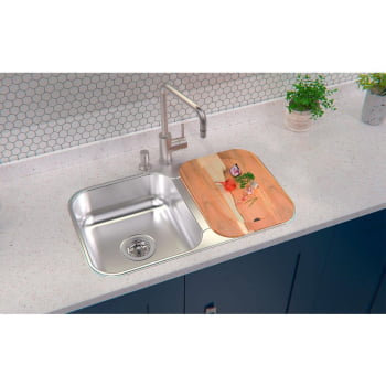 Cuba Tramontina Isis 2C 34 28 BS 69x40cm Aço Inox com Acabamento Polido com Acessórios 94062412