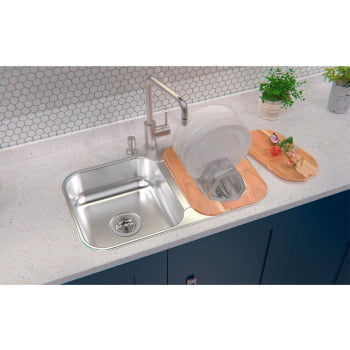 Cuba Tramontina Isis 2C 34 28 BS 69x40cm Aço Inox com Acabamento Polido com Acessórios 94062412