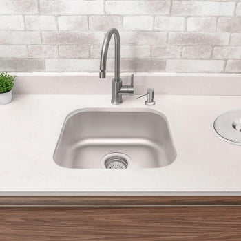 Cuba Tramontina Lavínia 40 BL Prime em Aço Inox Acetinado 40x34 cm com Válvula 94020102