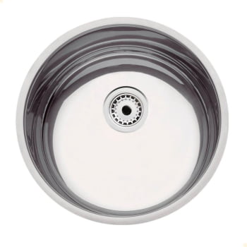 Cuba Redonda Tramontina Luna 38 BL Standart em Aço Inox Polido 38 cm com Válvula e Sifão 94075507