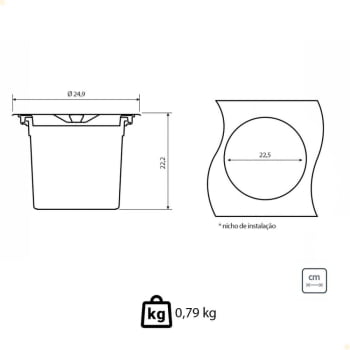 kit Lixeira de Embutir Tramontina em Aço Inox com Balde Plástico 5 L e Dosador de Sabão 500 ml 