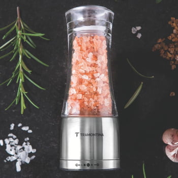 Moedor Aço Inox Acrílico Tramontina para Sal e Pimenta 5 Unidades 61653000X5
