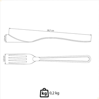 Faca e Garfo Tramontina Churrasco 4 Búzios de Aço Inox 312 Peças Tramontina 23750004X156-2376200X156