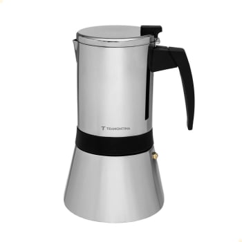 Cafeteira Italiana Tramontina Em Aço Inox Para Espresso 600 ml 61768050 Cafeteira Italiana Tramontina Em Aço Inox Para Espresso 600 ml 61768050