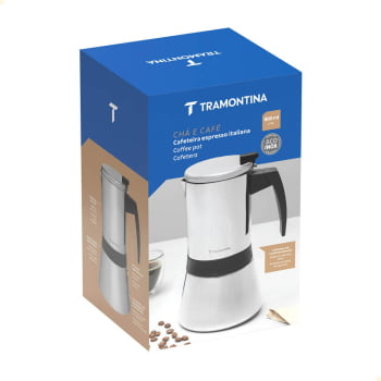 Cafeteira Italiana Tramontina Em Aço Inox Para Espresso 600 ml 61768050