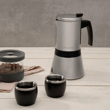 Cafeteira Italiana Tramontina Em Aço Inox Para Espresso 600 ml 61768050