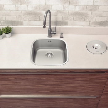 Cuba de Embutir ou Sobrepor Tramontina Aria Maxi 40 BS em Aço Inox Acetinado 40x40 cm 94029103