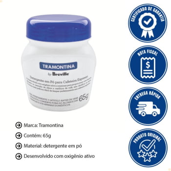 Conjunto 6 Elementos e Detergente em Pó Tramontina para Cafeteira Express 65g 69066910-69066900