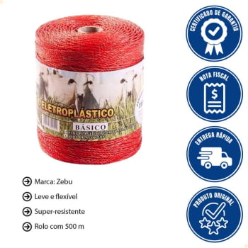 Fio Eletroplastico Zebu Laranja 500M X2 1000M 21377X2