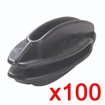 Isolador de Canto Castanha Zebu Cor Preto 100 Unidades 329X100