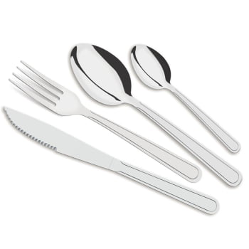 Faqueiro Tramontina 2 Unidades de 24 Peças Búzios com Láminas e Cabos de Aço Inox 23799075