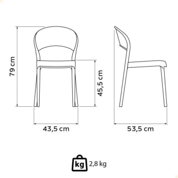 Cadeira Tramontina Summa Sissi Summa em Polipropileno e Fibra de Vidro Preto ECO 92046409