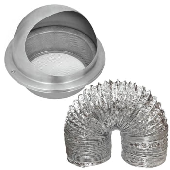 Kit Saída Coifa Tramontina Tampa Exaustor Inox e Duto 2 Metros Kit Saída Coifa Tramontina Tampa Exaustor Inox e Duto 2 Metros