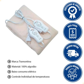 Lençol Térmico Sulterm Modelo Luxo King Size  Potenciômetro 127V KL110SUL