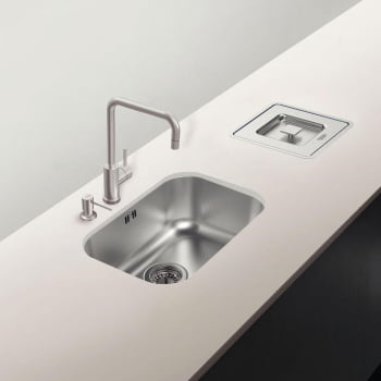 Cuba Tramontina Lavínia 47 BL Prime em Aço Inox Acetinado 47x30 cm com Válvula e Escape 94022103