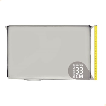 Cuba Profissional Tramontina Dritta Pro Inox Acabamento Scotch Brite 60x50cm Válvula Sifão 94094102