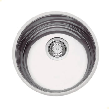 Cuba Tramontina Luna 38 BL Prime em Aço Inox Alto Brilho 38 cm com Válvula e Sifão 94014202