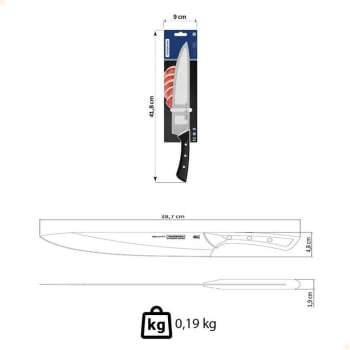 Faca Chef Tramontina Solutta Lâmina Em Inox e Cabo Em Policarbonato e Fibra de Vidro 10" 24254110