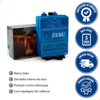 Eletrificador de Cerca Zebu AUT ZK200 36498