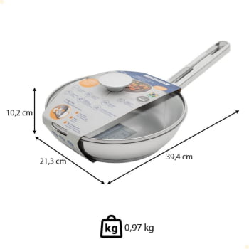 Frigideira Tramontina Allegra Em Inox Com Fundo Triplo 20 cm 1,3 Litros 62666204