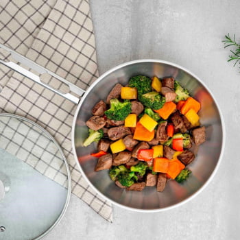 Frigideira Tramontina Allegra Em Inox Com Fundo Triplo 20 cm 1,3 Litros 62666204