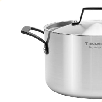Caçarola Tramontina Grano Black Funda Em Inox Corpo Triplo 20 cm 3,8 L 62584200