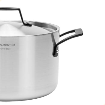 Caçarola Tramontina Grano Black Funda Em Inox Corpo Triplo 20 cm 3,8 L 62584200