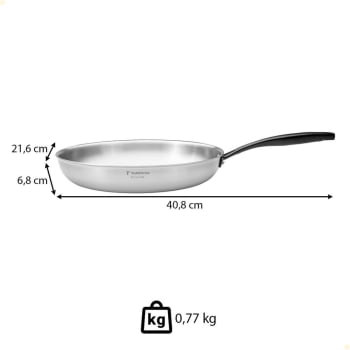Frigideira Tramontina Grano Black Em Inox Com Corpo Triplo 20 cm 1,2 L 62595200
