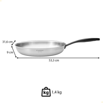 Frigideira Tramontina Grano Black Em Inox Com Corpo Triplo 30 cm 3,4 L 62595300