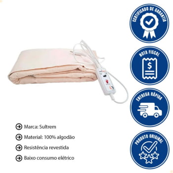 Lencol Termico Sulterm Tradicional Solteiro 2 Temperaturas 127V ST127SUL
