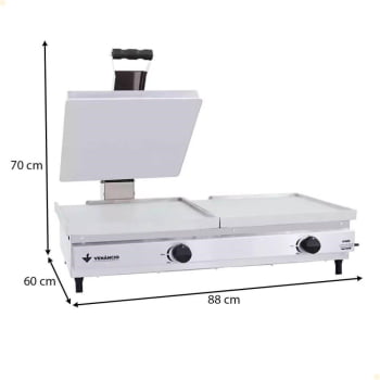 Sanduicheira Conjugada Venâncio Deguste Luxo Gás GLP 90 SCG90A 15835