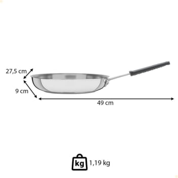 Frigideira Tramontina Professional Em Inox Fundo Triplo e Cabo Com Luva De Silicone 26 cm 62333260