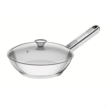 Frigideira Tramontina Allegra Em Inox Com Fundo Triplo e Tampa de Vidro 24 cm 1,3 L 62666244