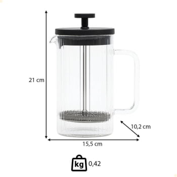 Cafeteira Francesa Tramontina Em Vidro Borossilicato 1 Litro 61768210