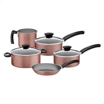 Jogo de Panelas Michigan Tramontina Alumínio Revestimento Antiaderente Siena 5 Pçs 28299497