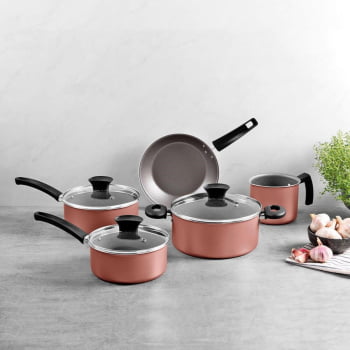 Jogo de Panelas Michigan Tramontina Alumínio Revestimento Antiaderente Siena 5 Pçs 28299497