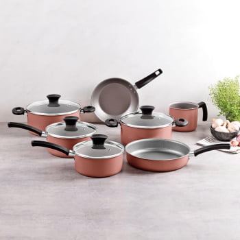 Jogo de Panelas Michigan Tramontina Alumínio Revestimento Antiaderente Siena 7 Pçs 28299498