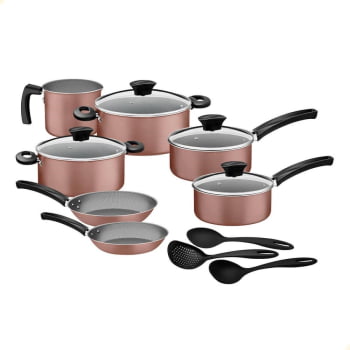 Jogo de Panelas Michigan Tramontina Alumínio Revestimento Antiaderente Siena 10 Pçs 28299499