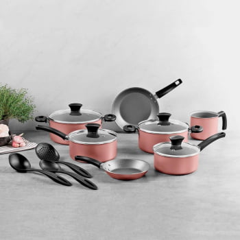 Jogo de Panelas Michigan Tramontina Alumínio Revestimento Antiaderente Siena 10 Pçs 28299499