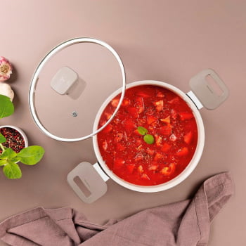 Jogo De Panelas Veronese Tramontina Em Alumínio Com Revestimento Siliconado Bege 5 Pçs 28699316