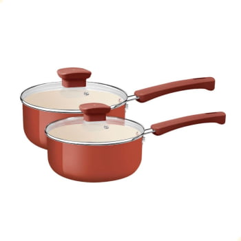 Jogo De Panelas Veronese Tramontina Em Alumínio Com Revestimento Siliconado Argila 5 Pçs 28699416