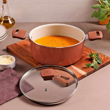 Jogo De Panelas Veronese Tramontina Em Alumínio Com Revestimento Siliconado Argila 5 Pçs 28699416